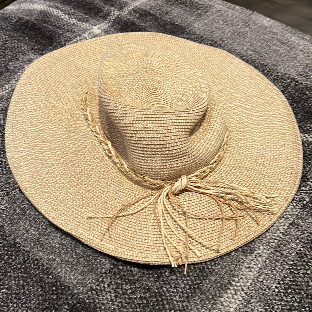 Beige Gold Summer Sun Hat